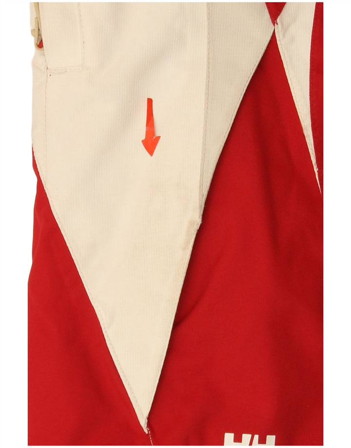 HELLY HANSEN Womens Hooded Windbreaker Jacket UK 6 XS Red Colourblock