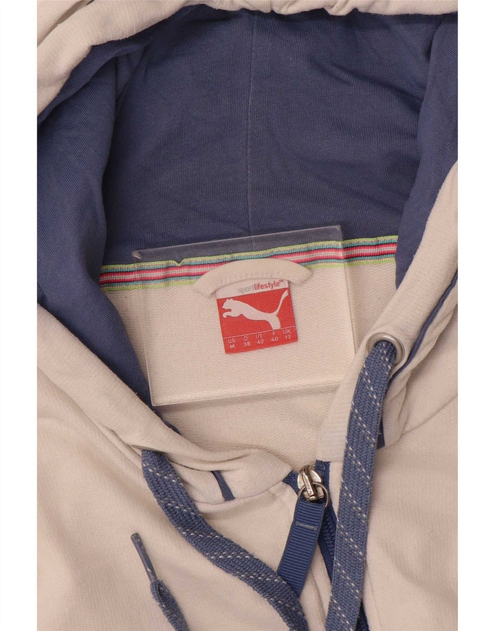 Felpa con cappuccio e zip da donna Puma UK 12 Medium Bianco