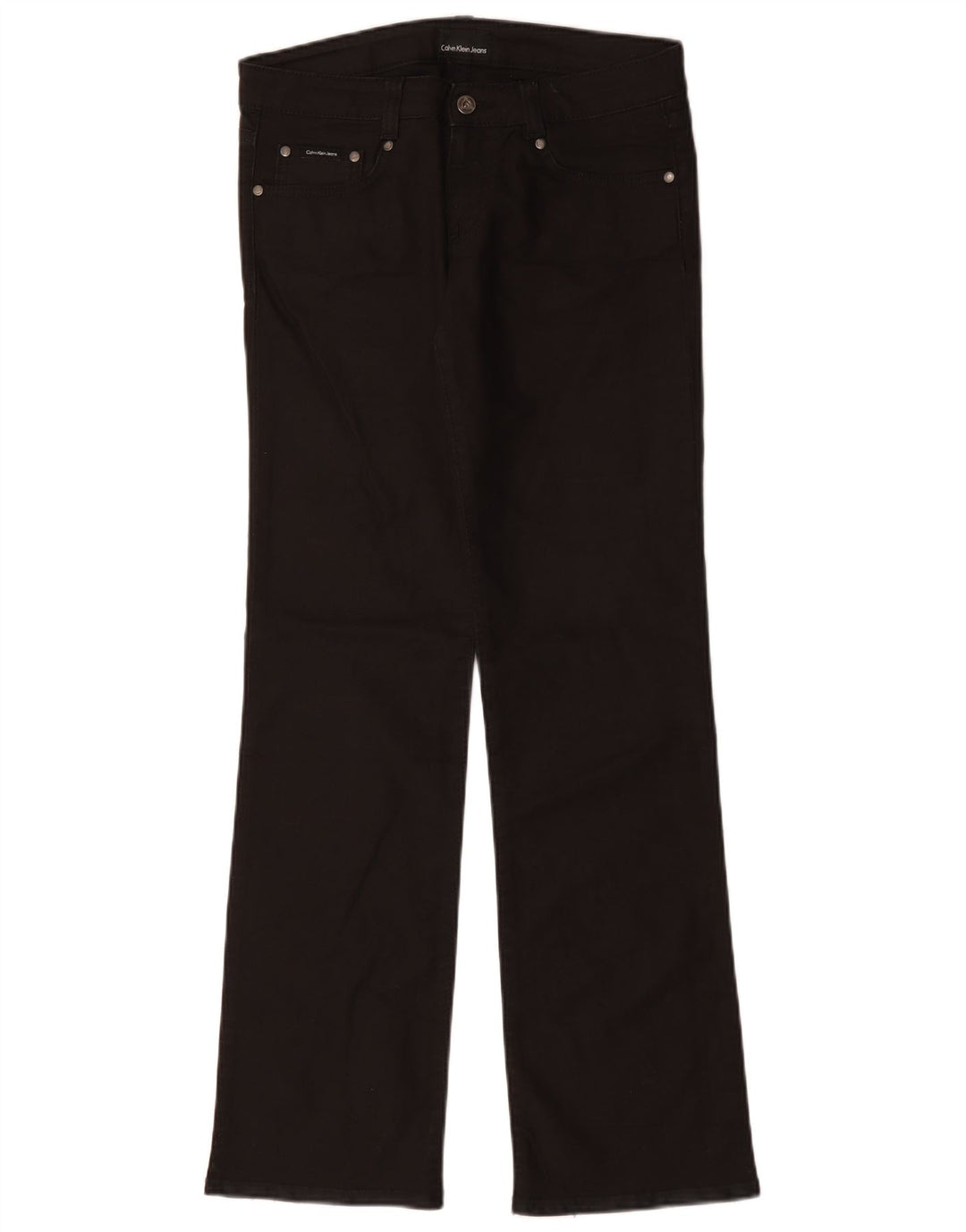 Jeans dritti da donna Calvin Klein W28 L34 cotone nero