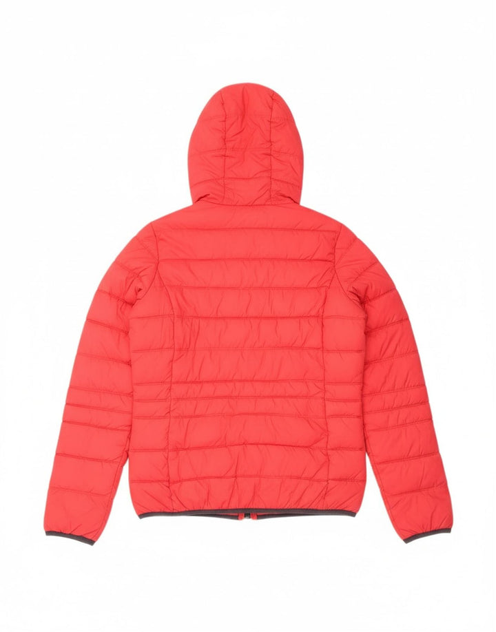 Giacca imbottita con cappuccio da donna Brugi UK 14 rosso medio in poliammide