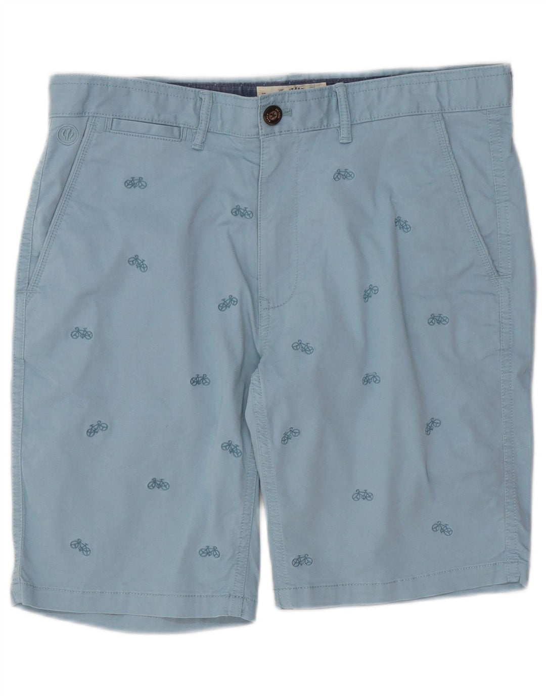 Pantaloncini chino da uomo Fat Face W34 grande cotone maculato blu