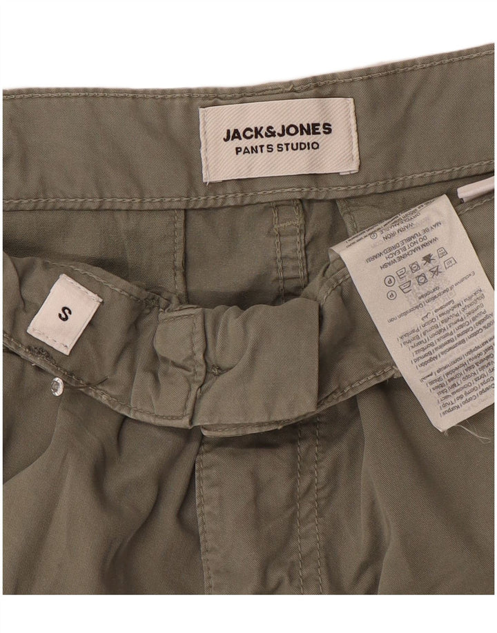 Pantaloncini cargo da uomo Jack & Jones piccoli W29 cotone kaki