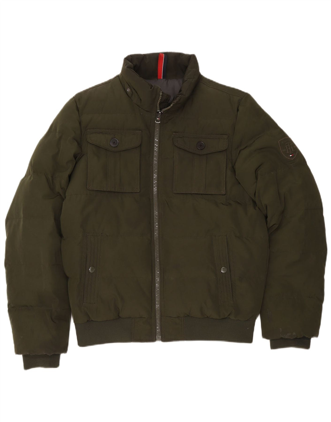 Giacca imbottita da uomo Tommy Hilfiger UK 38 Poliestere verde medio