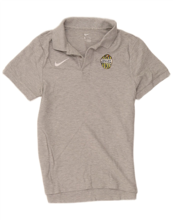 Polo grafica da uomo Nike HELLAS VERONA piccola in cotone grigio