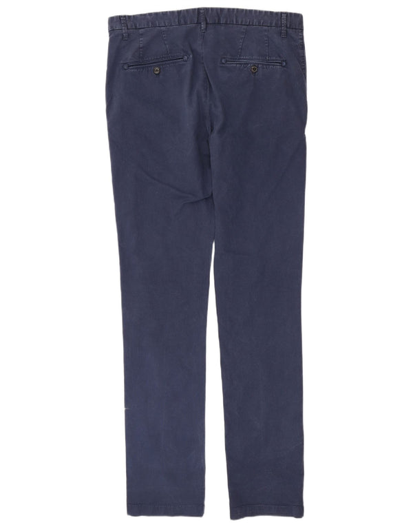Pantaloni chino slim da uomo Zara EU 44 Large W34 L34 Blu navy