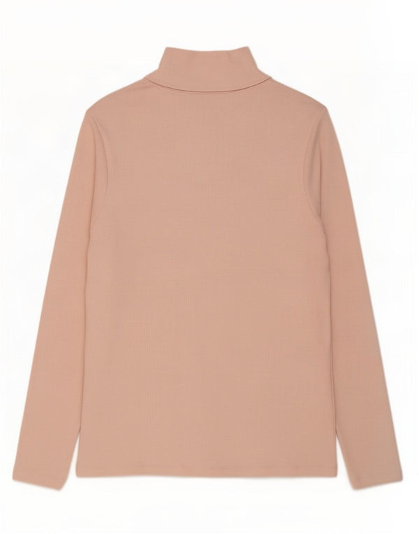 Marks & Spencer Top da donna con zip e collo a maniche lunghe UK 18 XL Cotone rosa