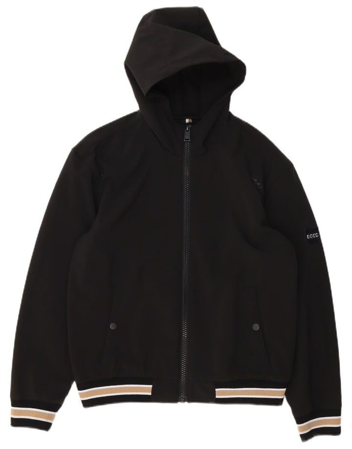 Giubbotto bomber con cappuccio da ragazzo Hugo Boss 13-14 anni piccolo a righe nere