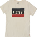 LEVI'S Mens Graphic T-Shirt Top Medium White Cotton Vintage Levi's and Second-Hand Levi's from Messina Hembry 