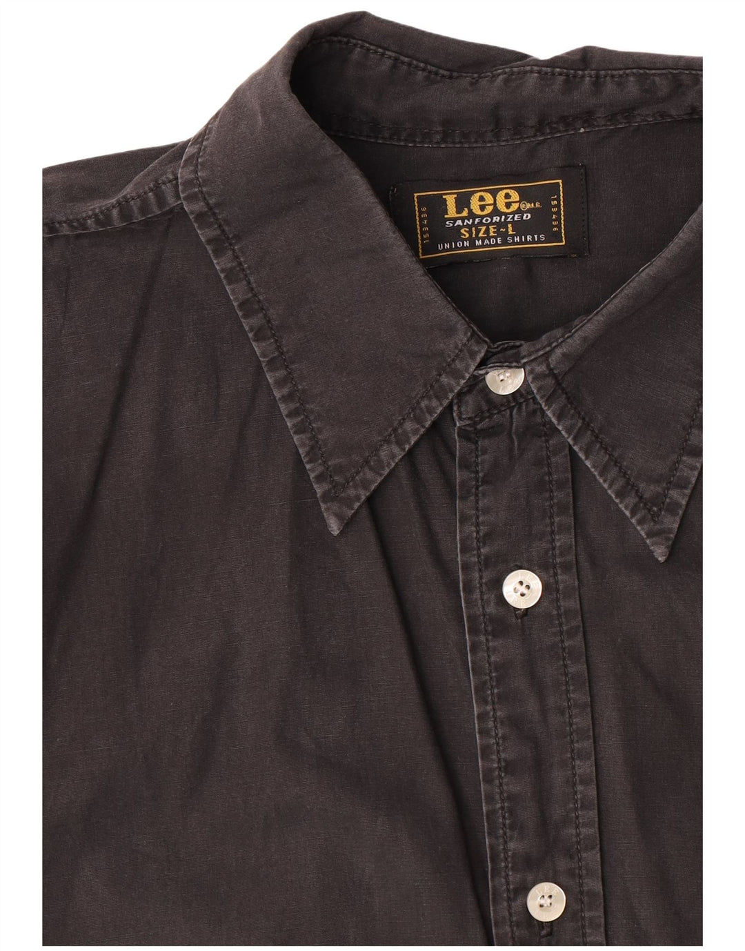 Camicia a maniche corte da uomo Lee Large in cotone nero