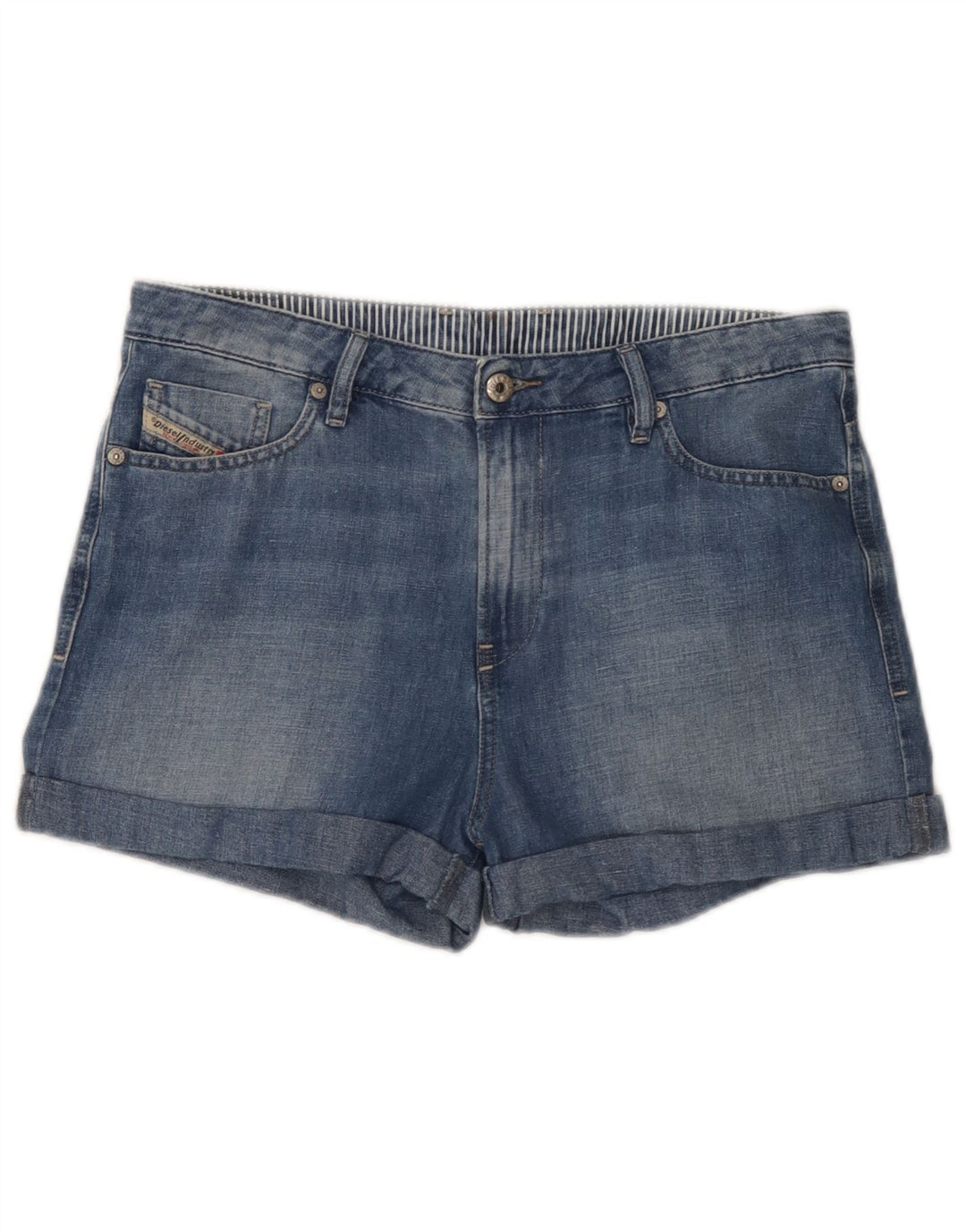 Pantaloncini di jeans da donna Diesel W28 cotone blu medio