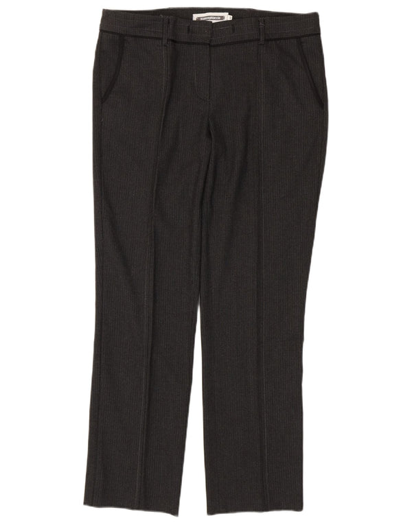 Pantaloni da Abito Donna Biancoghiaccio IT 46 Large W32 L28 Gessato Grigio