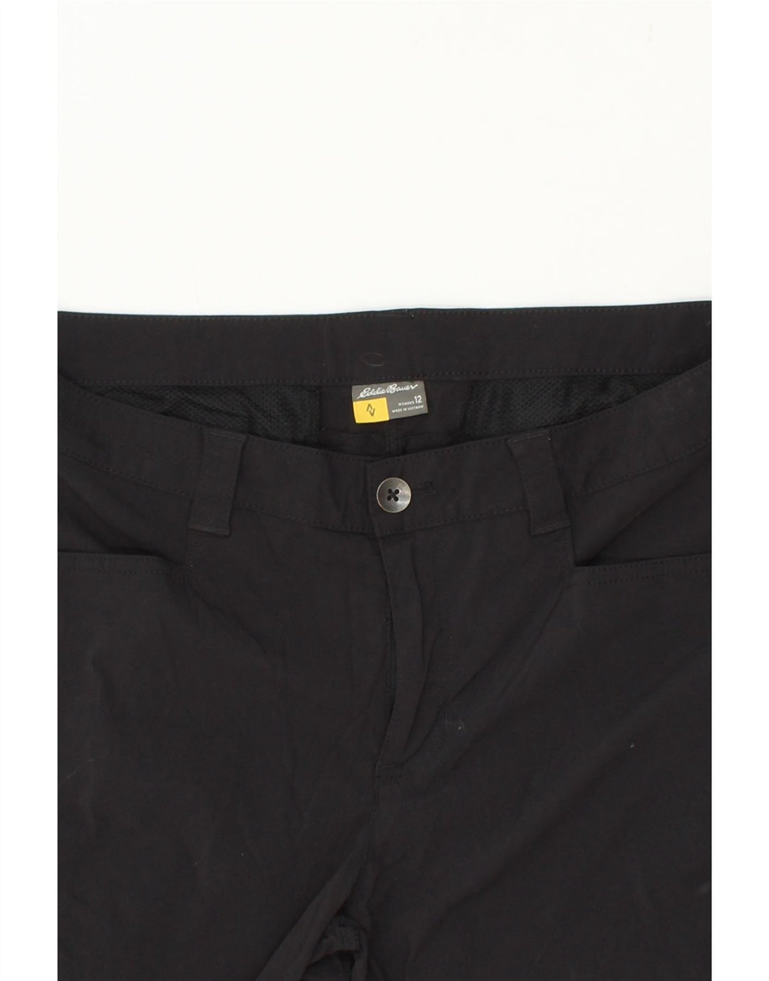 EDDIE BAUER Womens Straight Cargo Trousers US 12 Large W34 L30 Black Vintage Eddie Bauer and Second-Hand Eddie Bauer from Messina Hembry 