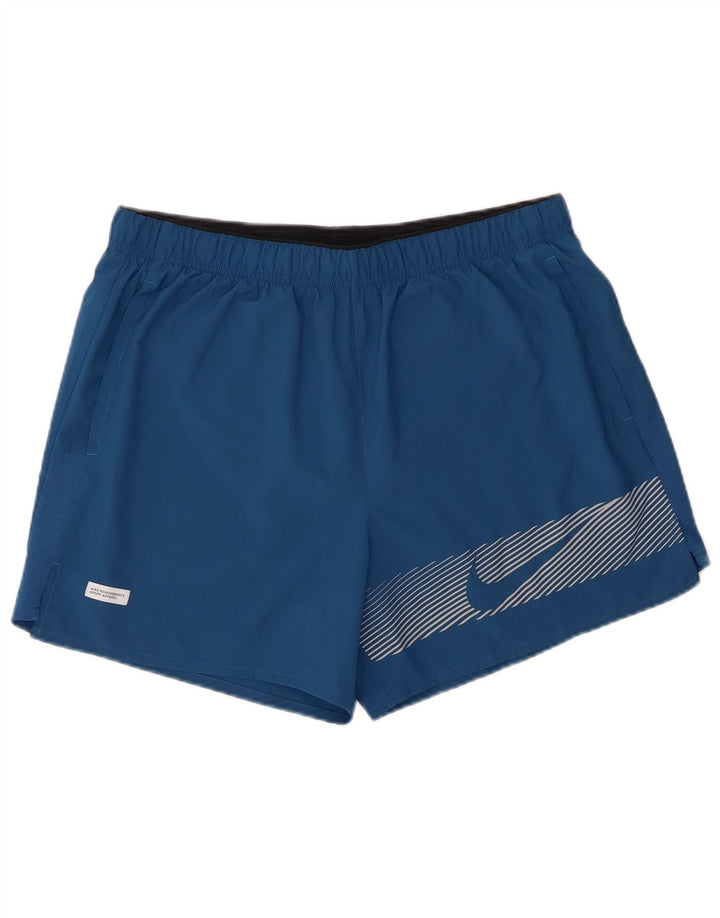 Pantaloncini sportivi Nike Dri Fit Graphic da uomo, grandi, in poliestere blu