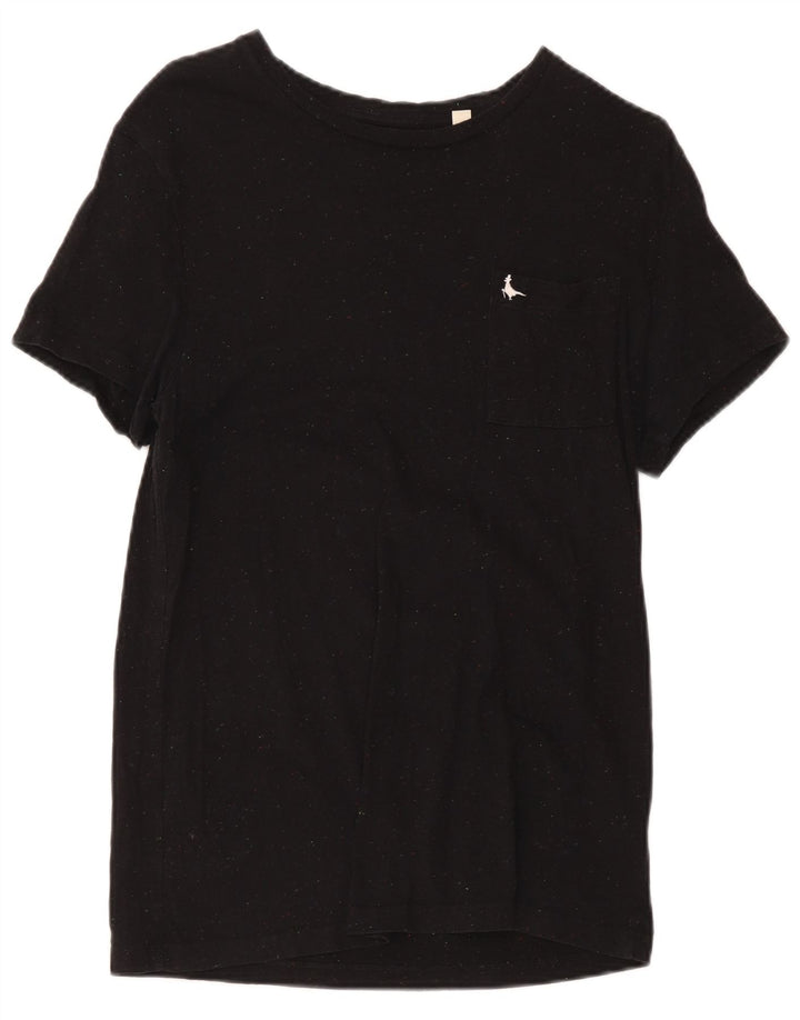T-shirt da uomo slim fit Jack Wills Top in cotone medio nero screziato