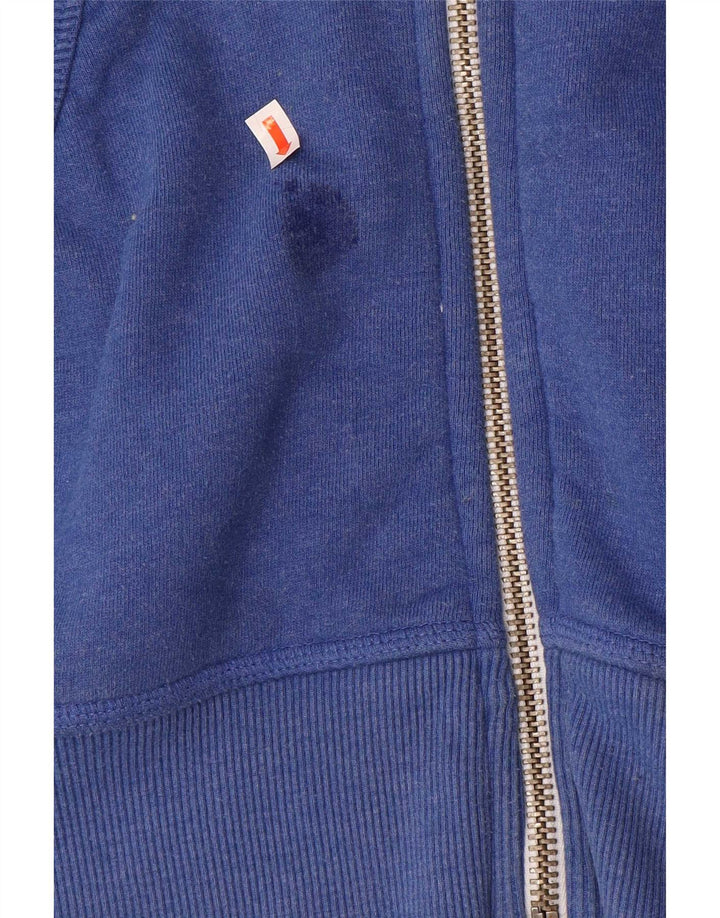 Maglione con cappuccio e zip da uomo Superdry piccolo in cotone blu