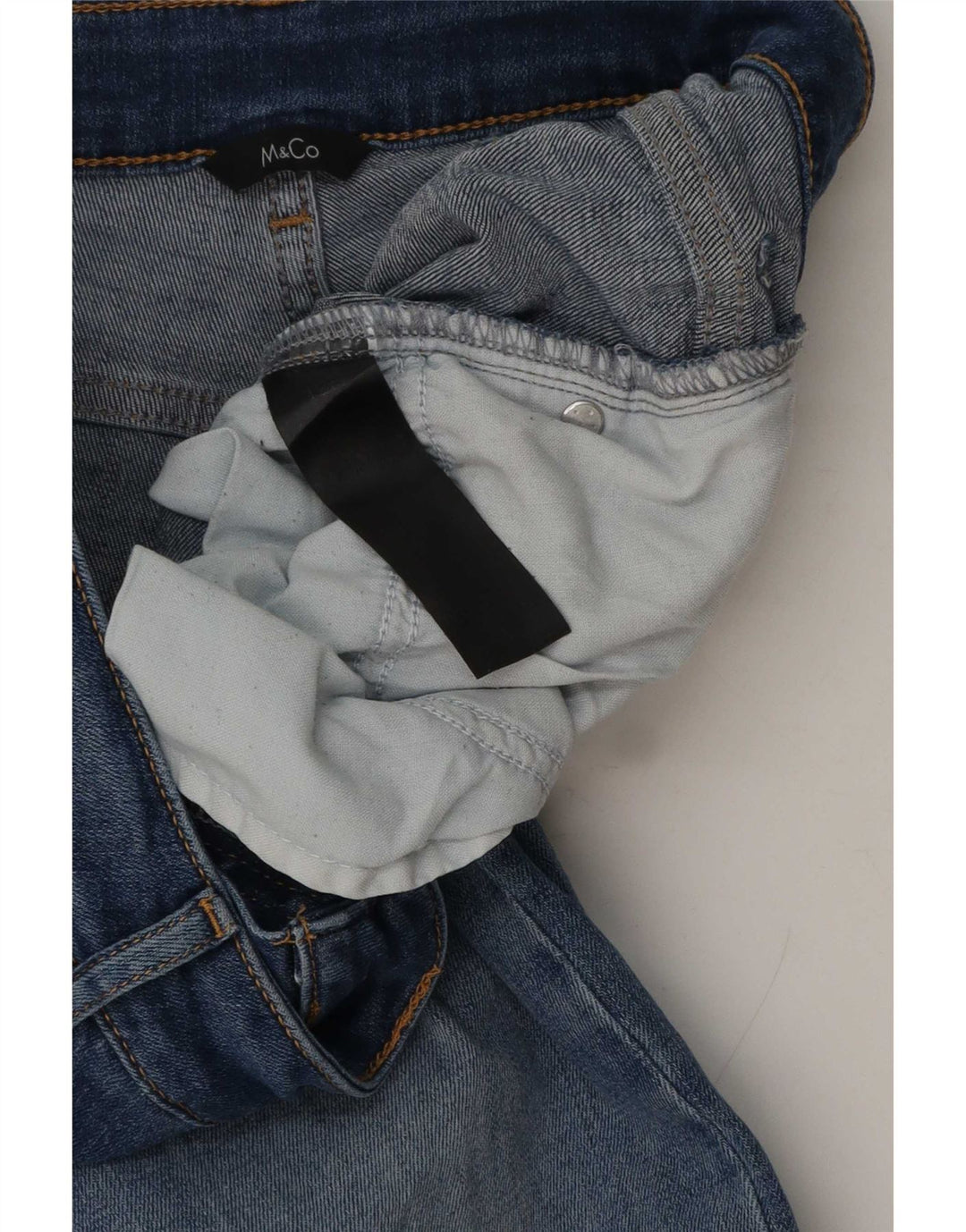 Jeans slim effetto consumato da donna M&Co UK 12 medio W28 L28 blu