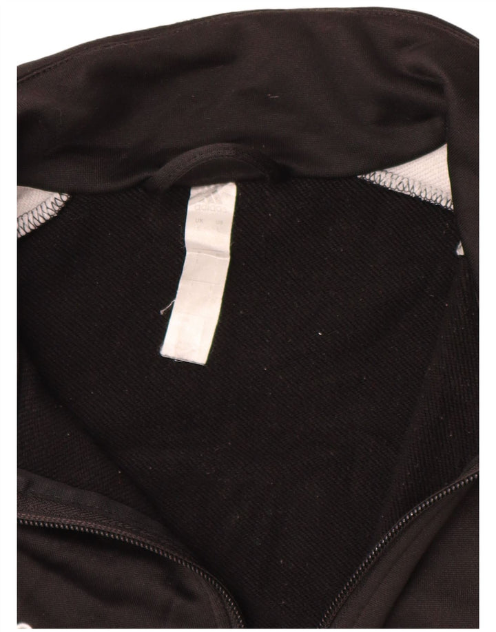 Giacca da tuta da uomo ADIDAS grande in poliestere color block nero