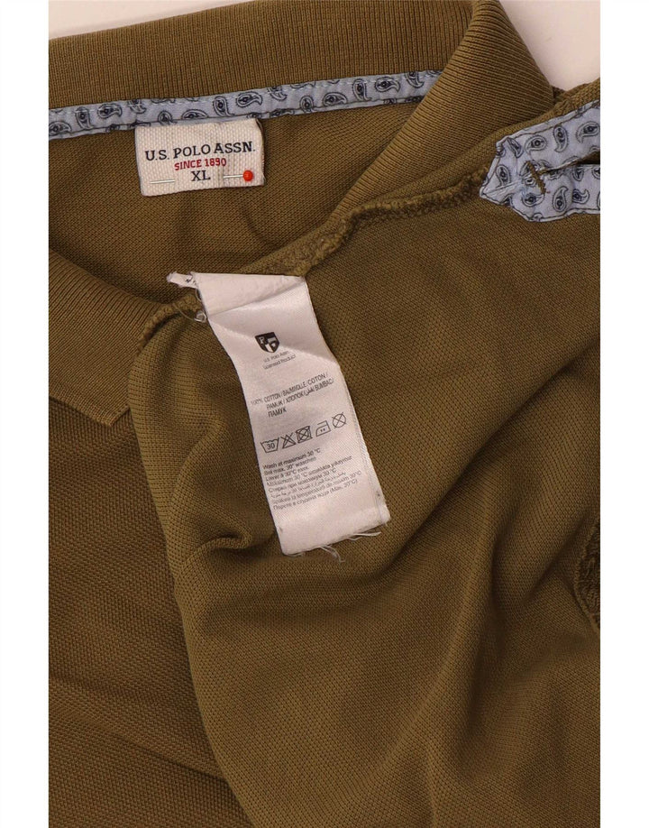 Polo Assn. Camicia da uomo XL in cotone kaki