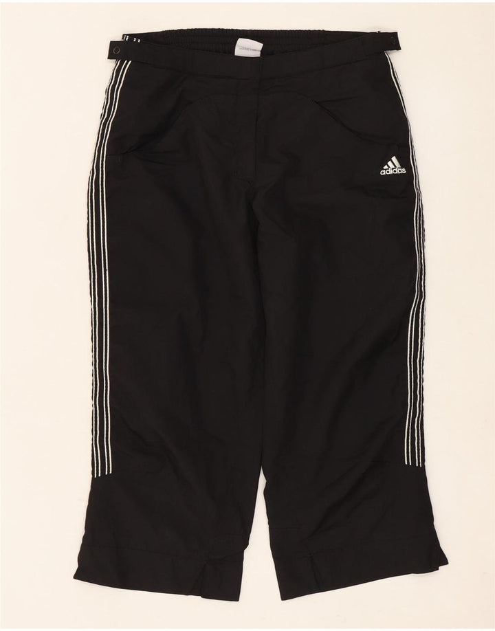 Pantaloni da tuta Adidas Clima Proof Capri da donna UK 10 piccoli neri