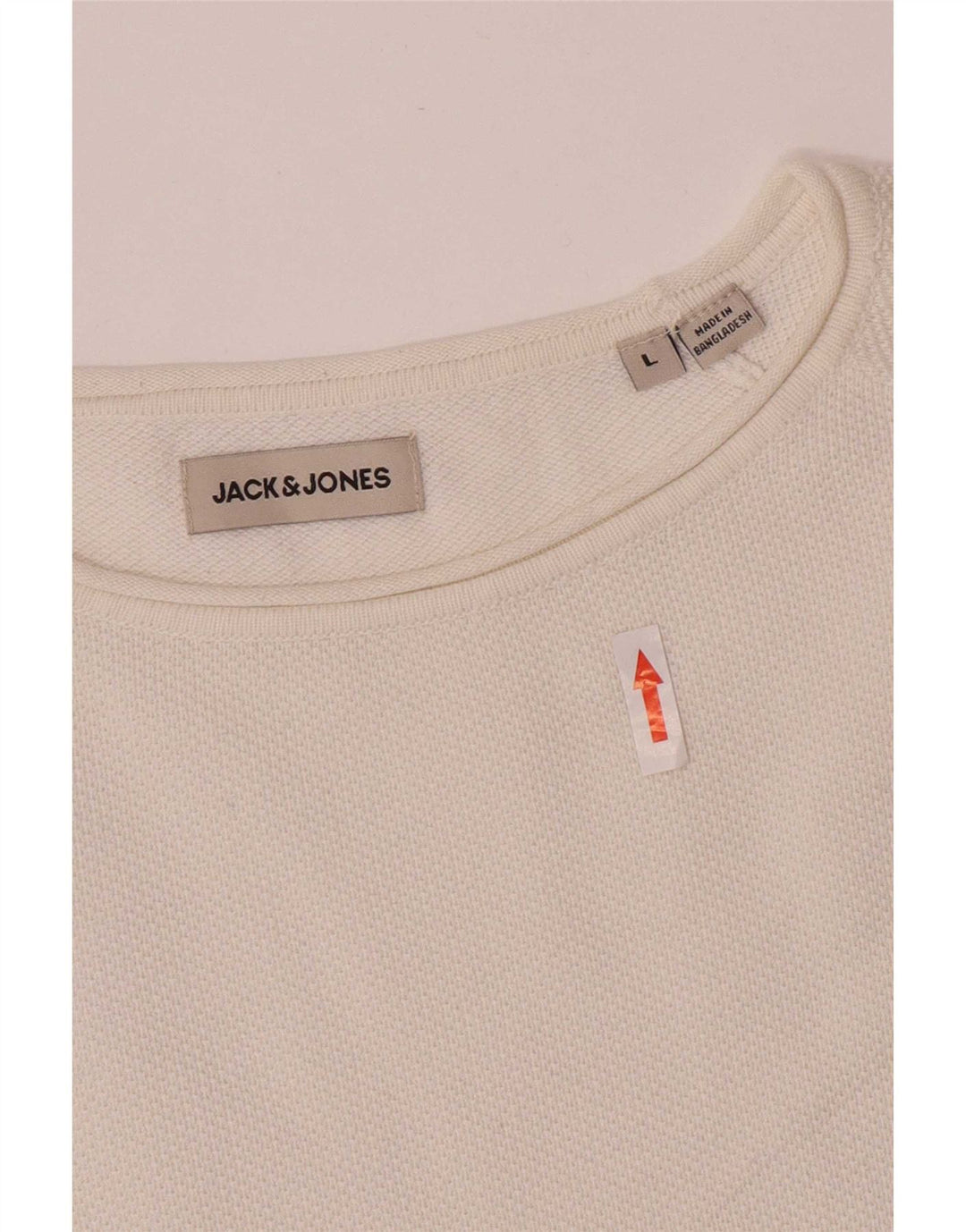 Jack & Jones Maglione da uomo con scollo a barca grande cotone bianco