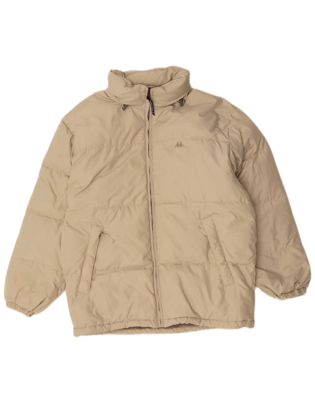 Giacca imbottita ampia con cappuccio da uomo Kappa UK 36 Small Beige Poliestere