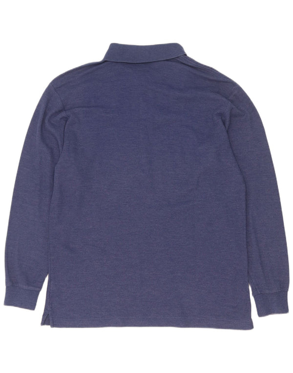 Polo Fila Uomo Manica Lunga IT 50 Blu Medio Cotone