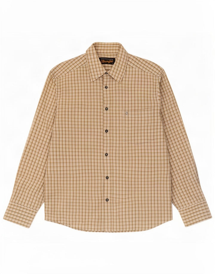 Camicia da uomo Wrangler a quadri beige grandi
