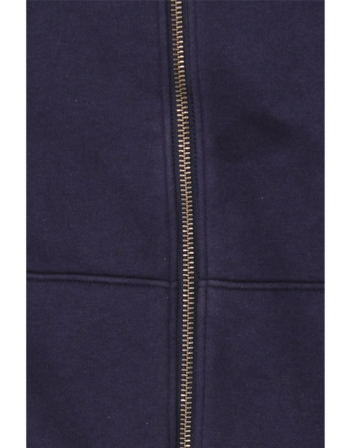 Felpa con cappuccio e zip grafica da uomo Under Armour in cotone blu navy medio