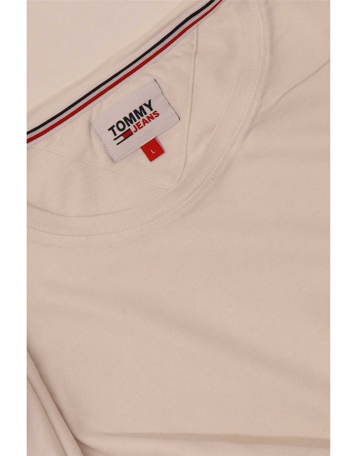 Tommy Hilfiger Uomo Top Manica Lunga Grande Bianco