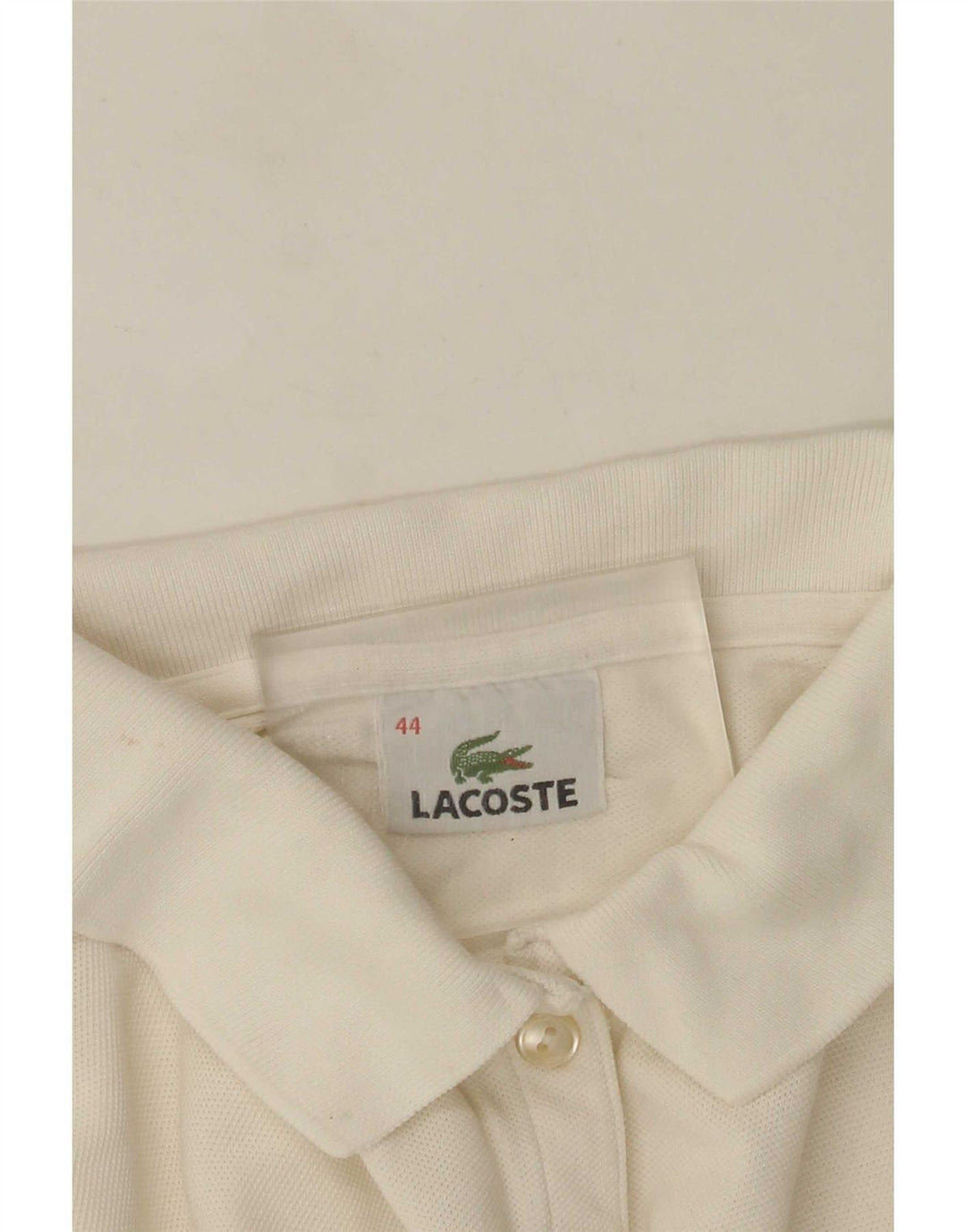 Polo da donna a maniche lunghe Lacoste taglia 44 grande bianca