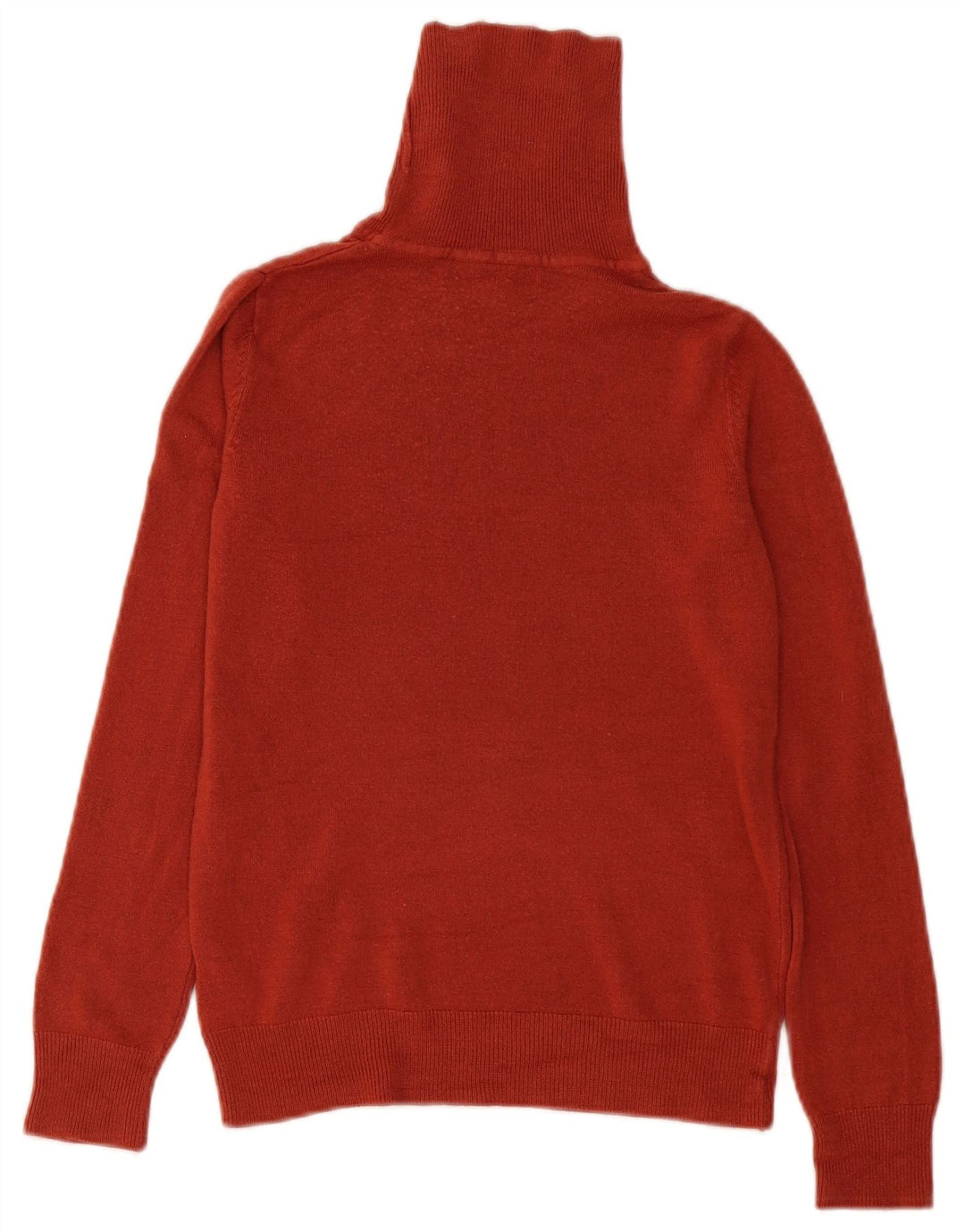 Maglione maglione a collo alto da donna Marks & Spencer UK 8 piccolo acrilico rosso