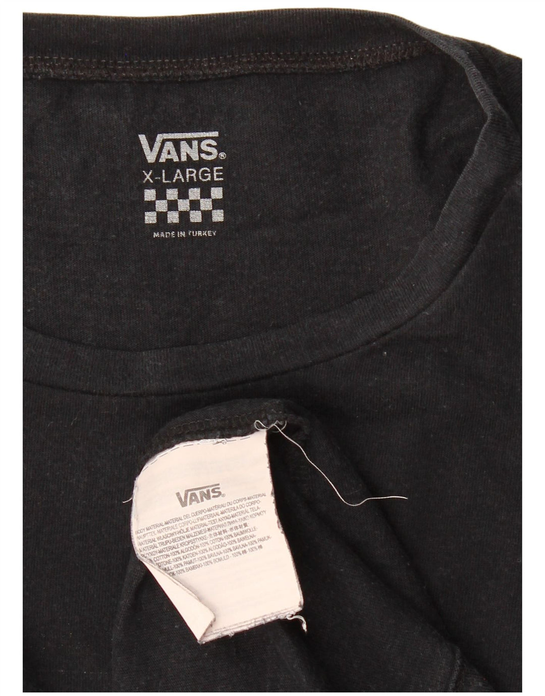 T-shirt da donna VANS Top UK 18 XL cotone nero