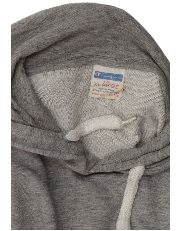 Felpa con cappuccio grafica da uomo Champion XL grigia chiazzata
