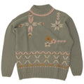 Maximilian Maglione da donna con collo alto e maglione UK 14 Verde medio Fair Isle