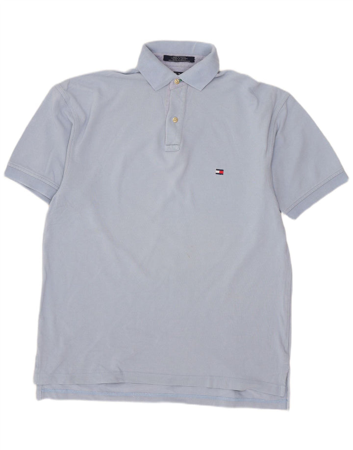 Polo da uomo Tommy Hilfiger piccola in cotone blu