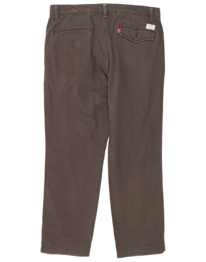 Pantaloni chino autentici da uomo Levi's W34 L30 in cotone grigio