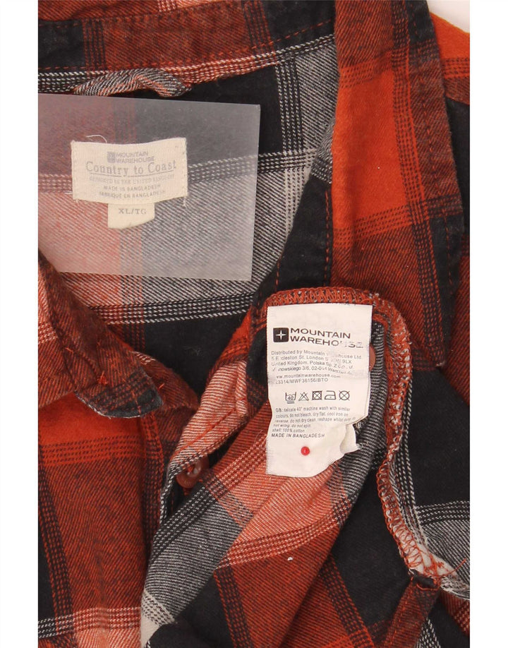 Camicia da uomo in flanella di Mountain Warehouse XL in cotone scozzese rosso