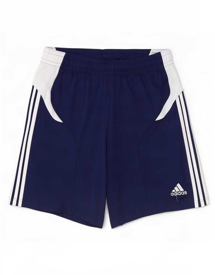 Pantaloncini sportivi Adidas Climacool da uomo di grandi dimensioni in poliestere color block blu navy