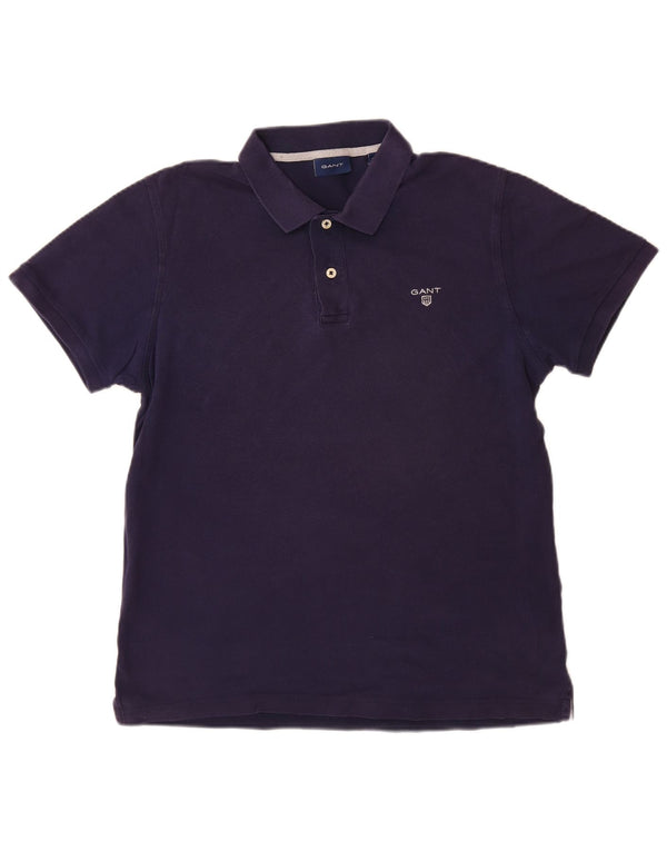 Polo da uomo GANT in cotone blu navy medio