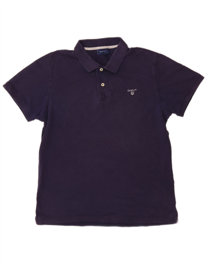 Polo da uomo GANT in cotone blu navy medio