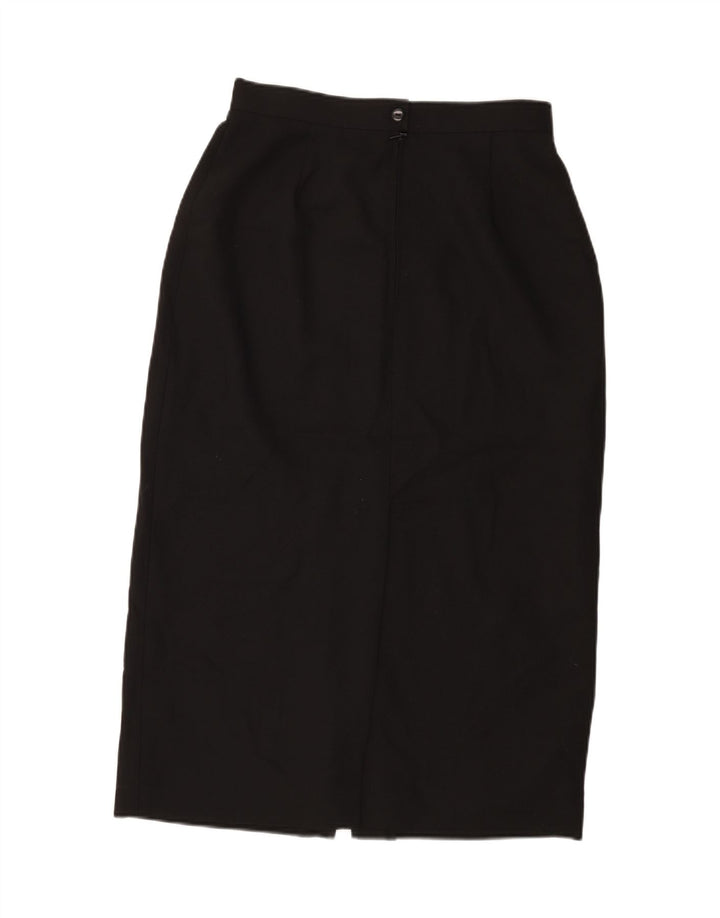 JAQUES VERT Womens Midi Skirt UK 14 Medium W28  Black Polyester