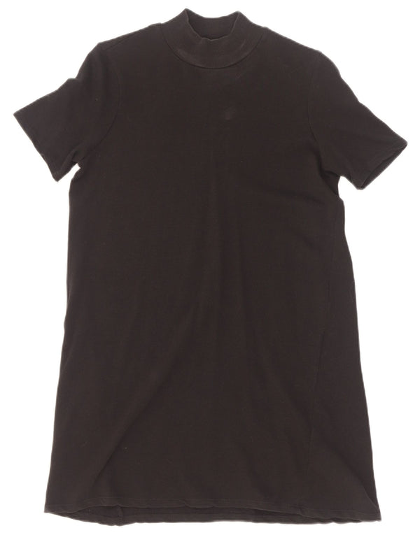 Abito T-shirt Zara Trafaluc da donna UK 10 piccolo in cotone nero