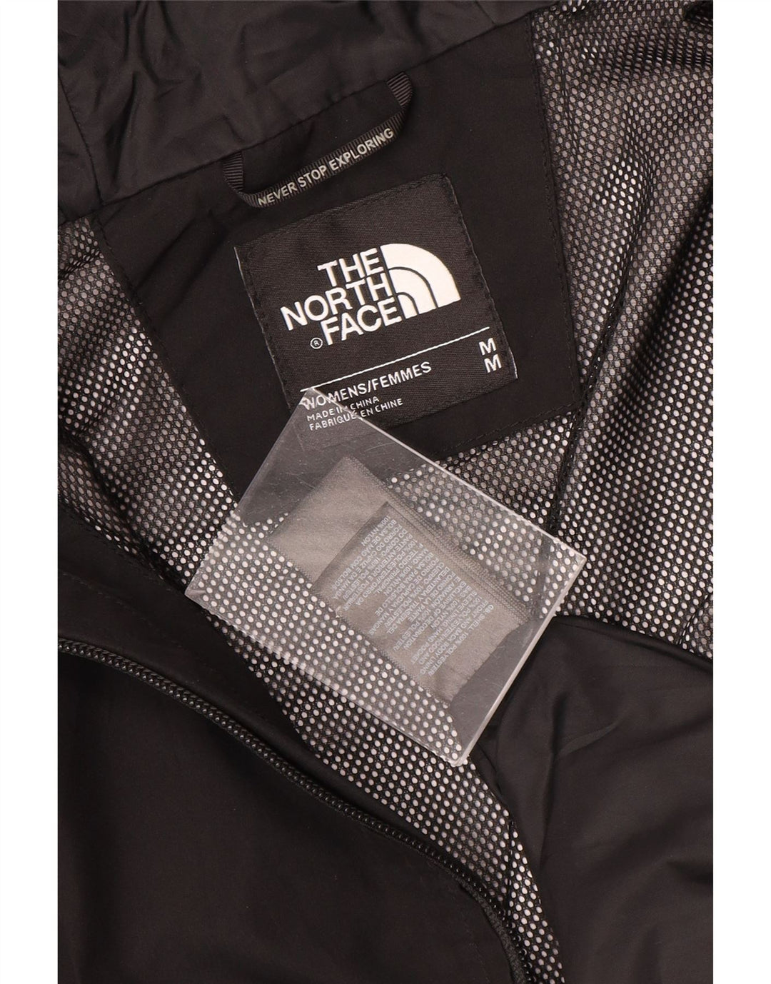 Giacca antipioggia con cappuccio da donna The North Face UK 14 poliestere nero medio