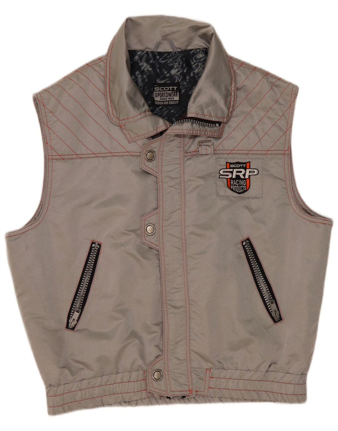 Gilet grafico da uomo Scott UK 42 XL grigio poliammide