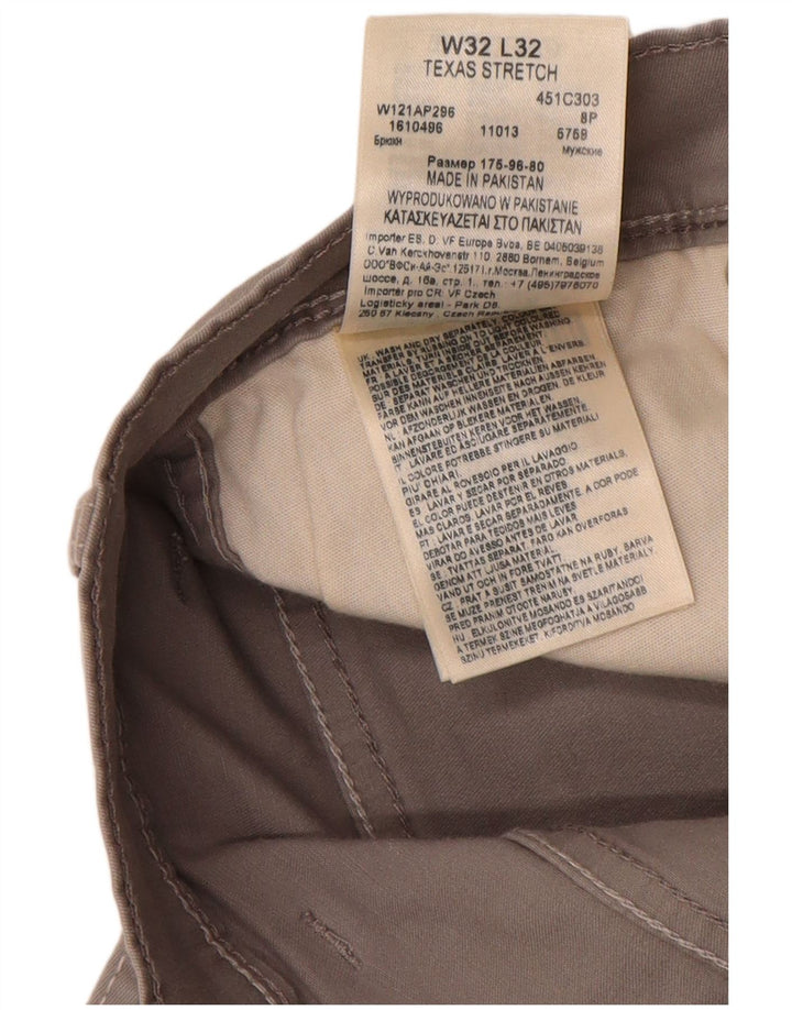 WRANGLER Pantaloni casual dritti elasticizzati Texas da uomo W32 L32 cotone grigio