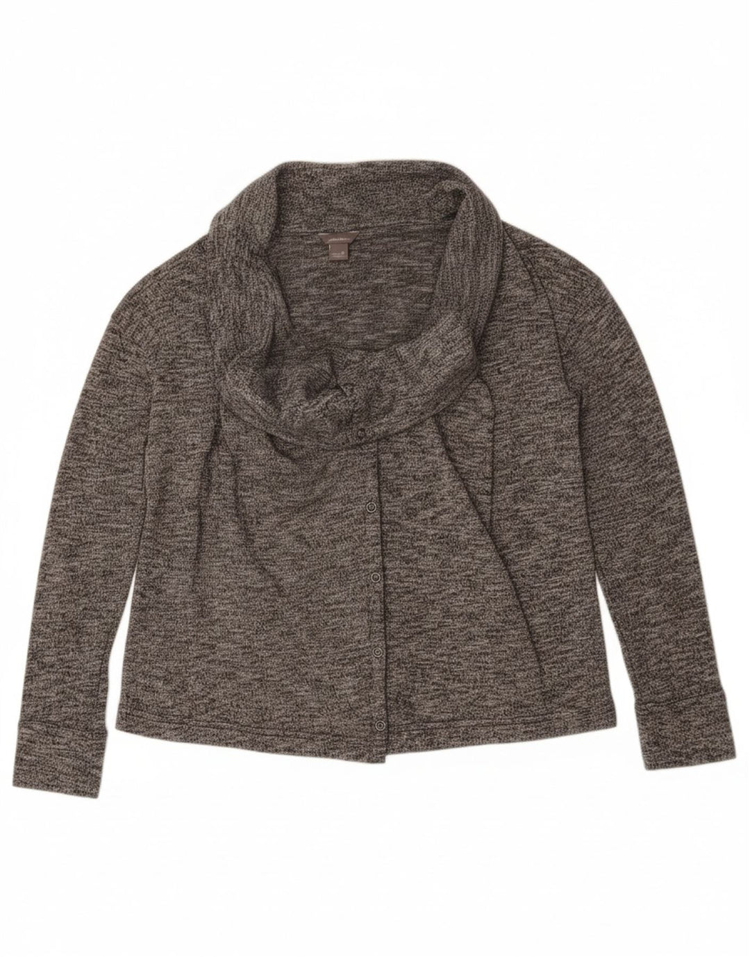 EDDIE BAUER Womens Oversized Cardigan Sweater UK 6 XS Grey Flecked Vintage Eddie Bauer and Second-Hand Eddie Bauer from Messina Hembry 