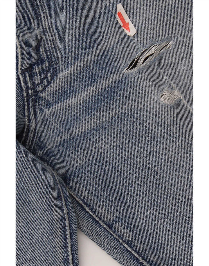 Jeans dritti effetto invecchiato da donna Levi's W28 L32 cotone blu