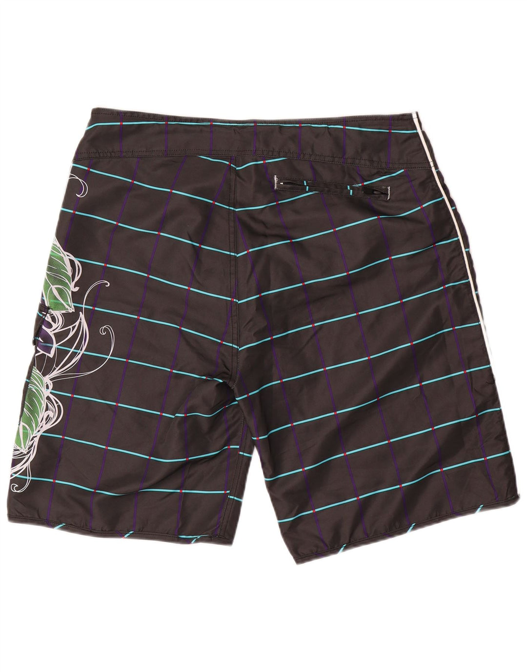 Pantaloncini da bagno grafici da uomo Jack & Jones grandi in poliestere floreale nero