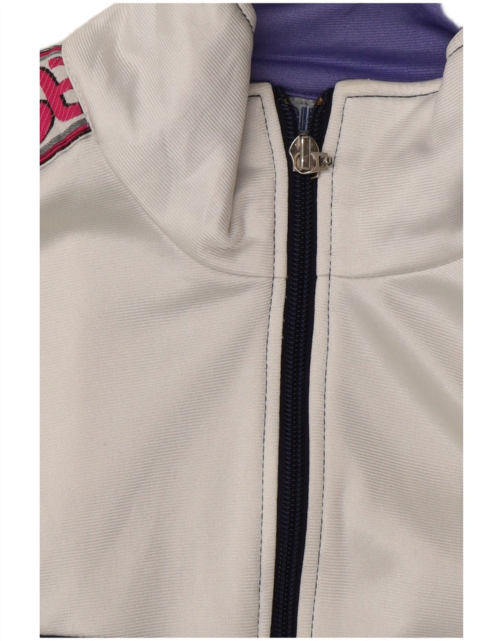 ASICS Womens Tracksuit Top Jacket IT 44 Medium Navy Blue Colourblock