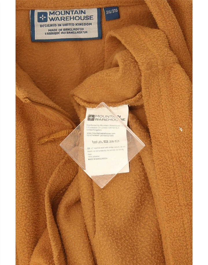Maglione in pile da uomo con collo e zip Mountain Warehouse 3XL poliestere giallo